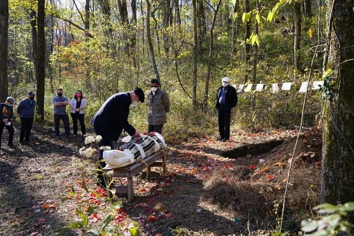 A traditional Jewish burial that occured at Larkspur Conservation