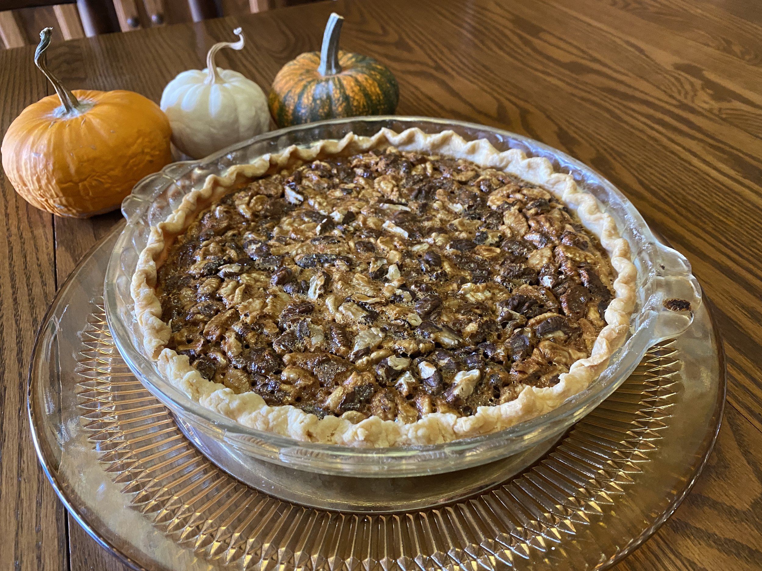  A pecan pie made for a specialty memorial meal. 