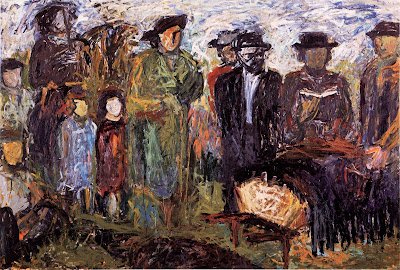 Painting by Larry Rivers. “The Burial,” 1951, oil on canvas, 1951. Fort Wayne Museum of Art.
