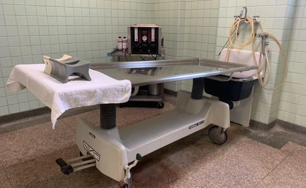 Embalming table